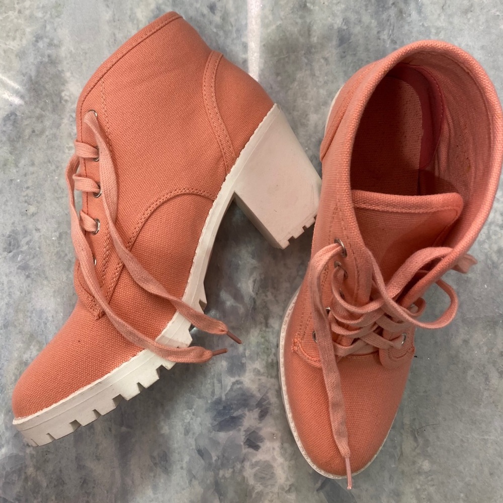 Pink Platform Booties